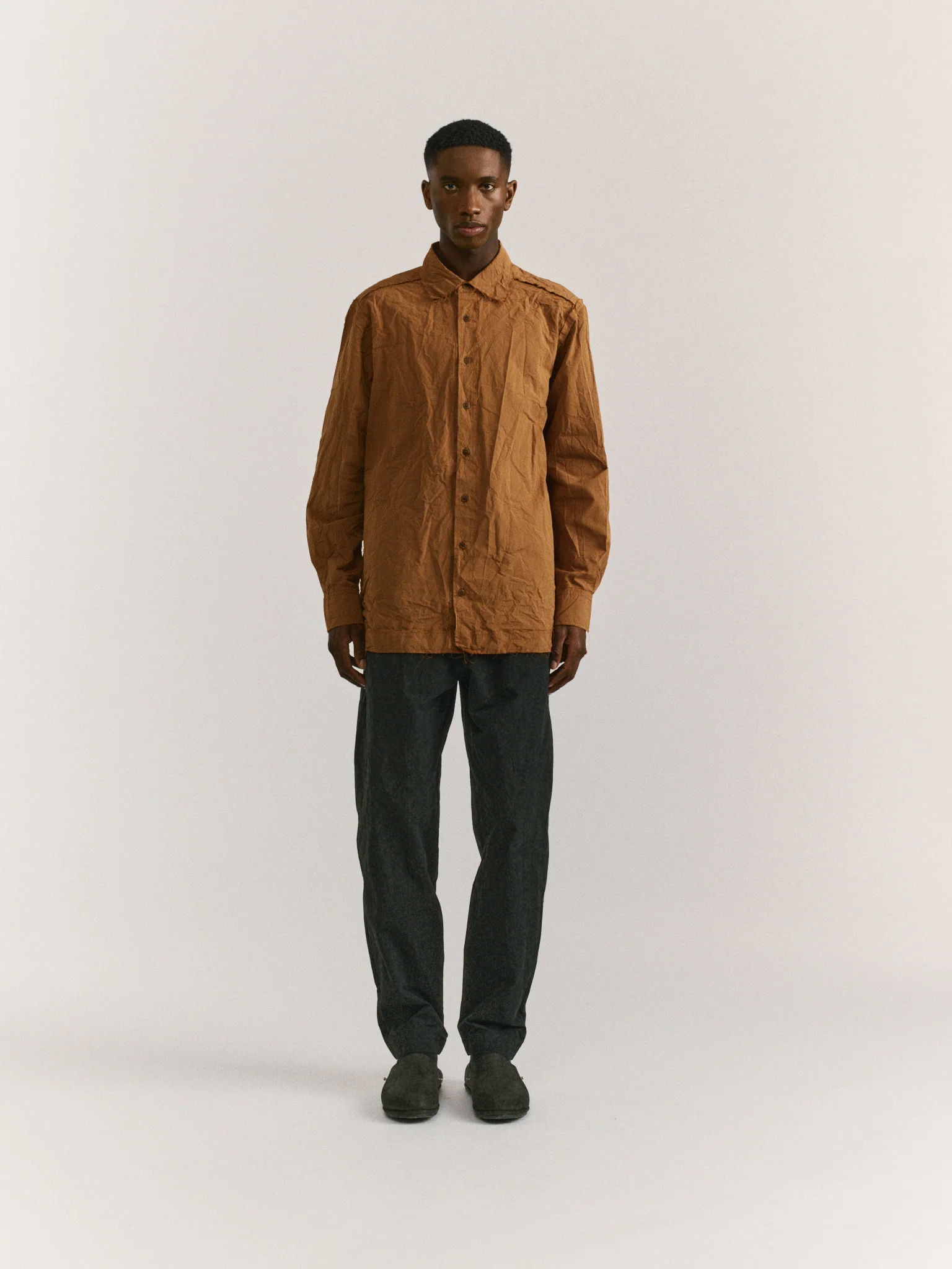 BIG RACCOURCIE RW SHIRT - PAPER COT - ALMOND - Image 3