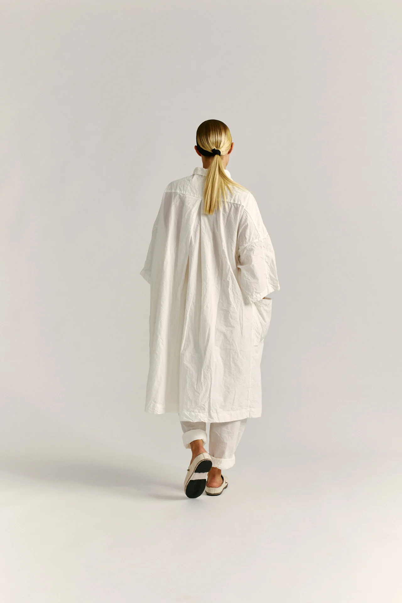 BIG T DRESS - PAPER - WHITE - Image 6