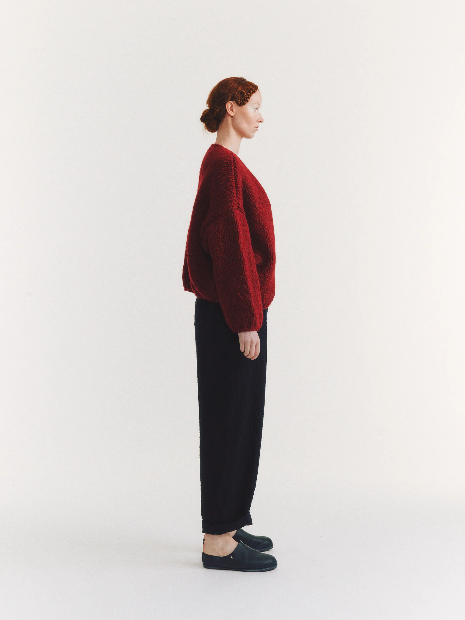 SHORT CARDIGAN - SOFTY MARLED - RED/RED - Image 4