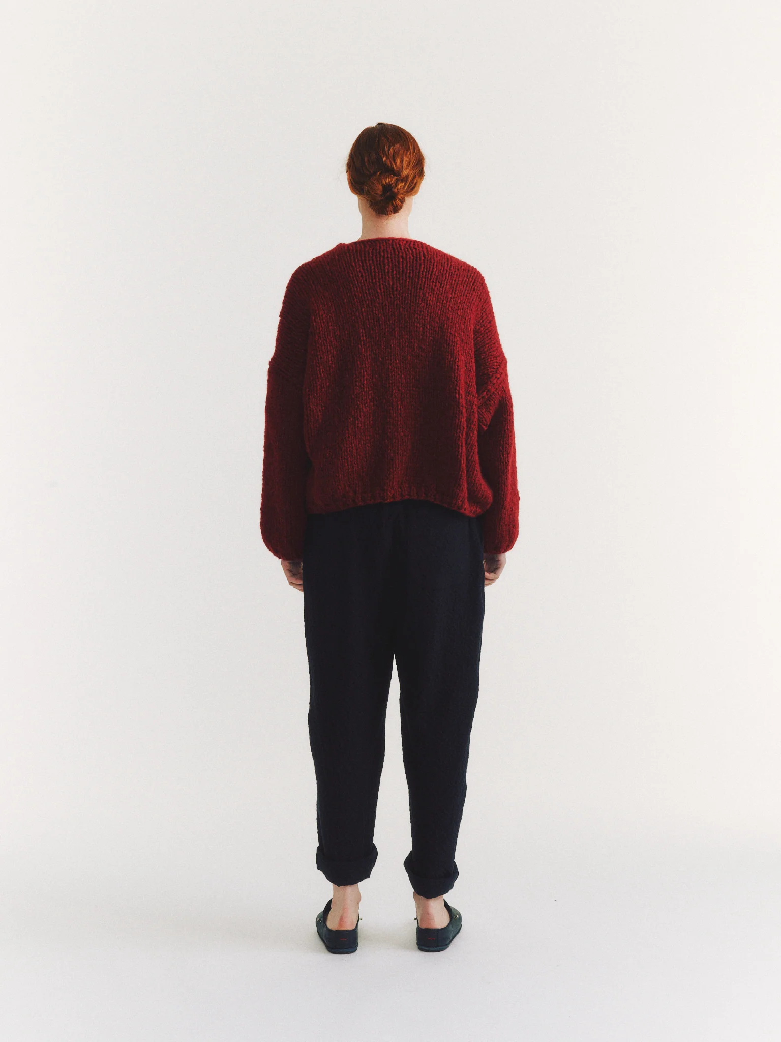 SHORT CARDIGAN - SOFTY MARLED - RED/RED - Image 5