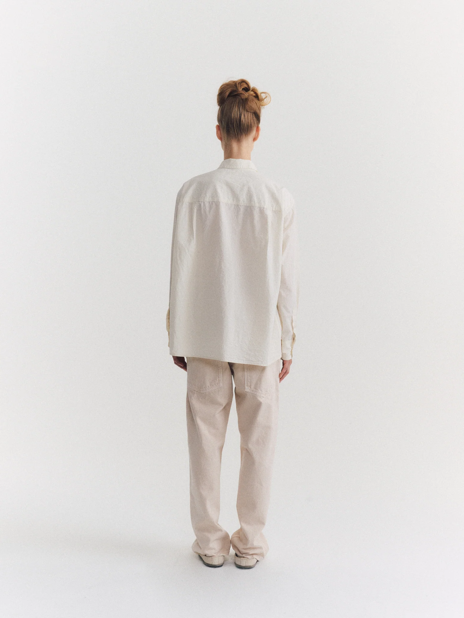 DRAYS TRAVAIL SHIRT - CHALK POPLIN - OFF WHITE - Image 4