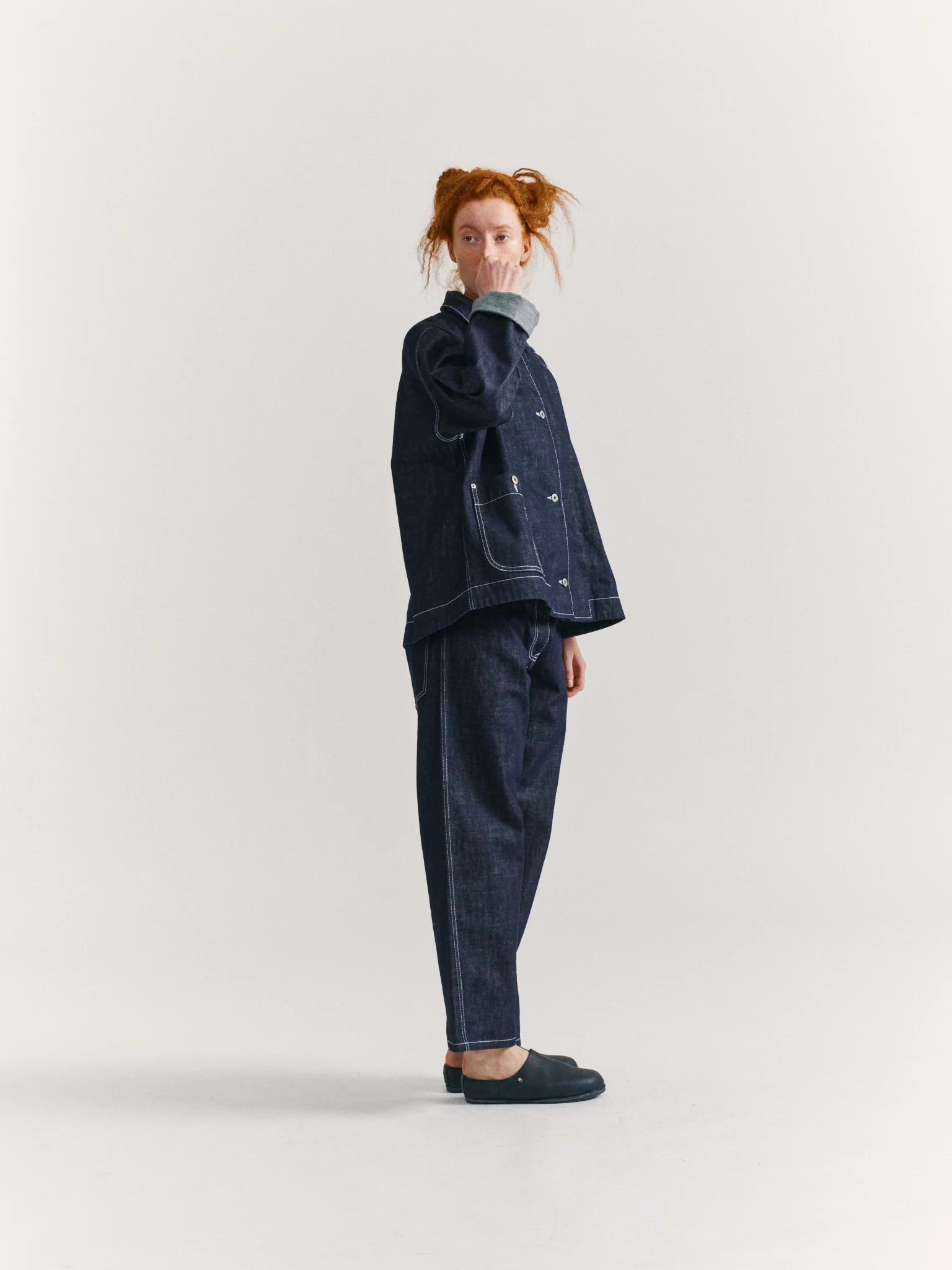 DRAYS TRAVAIL JACKET - RAW DENIM - INDIGO - Image 4