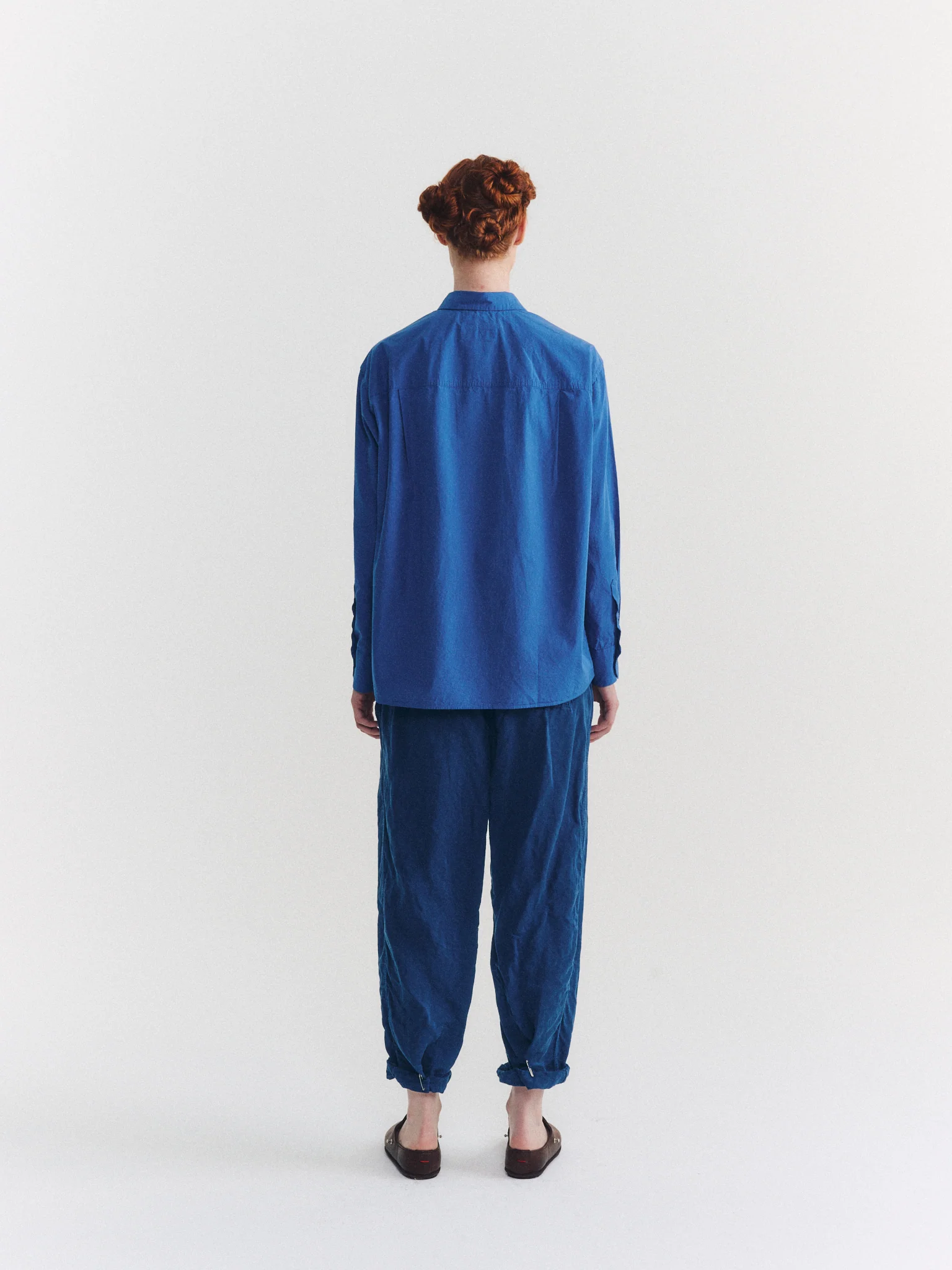 DRAYS TRAVAIL SHIRT - CHALK POPLIN - M BLUE - Image 3