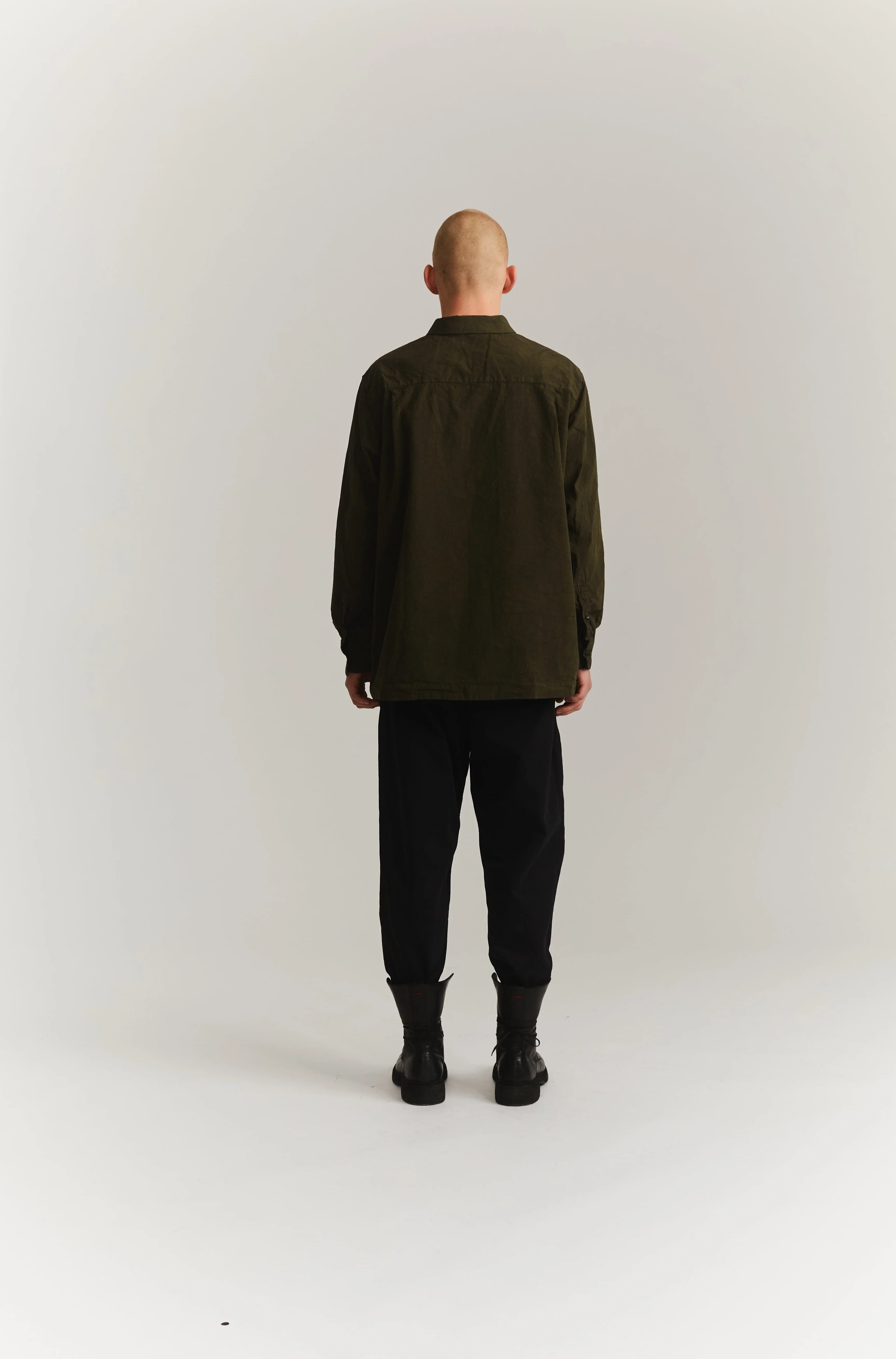 FABU SHIRT - PAPER COT - DARK KHAKI - Image 6