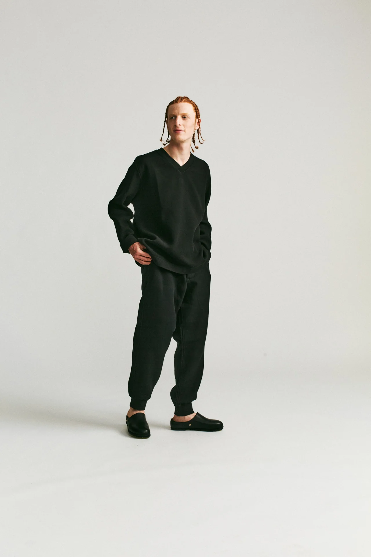 FELIX PANT - JERSEY WEAVE - ONYX - Image 4