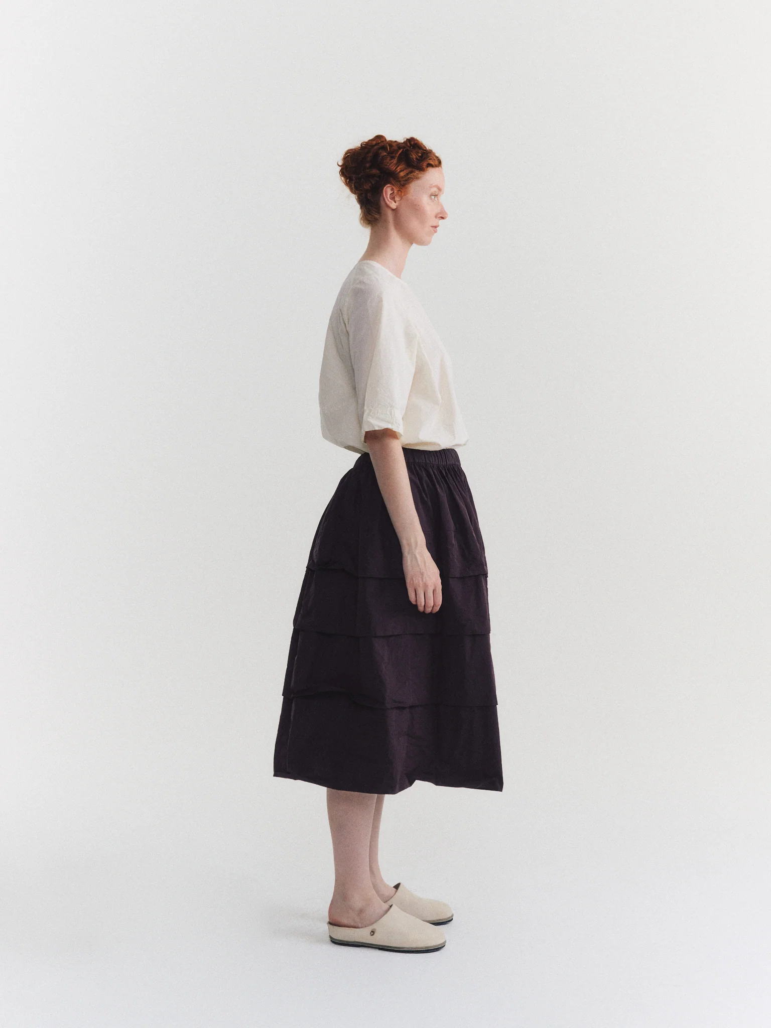 HORIZON SKIRT - TAFFCOT - WINE - Image 3