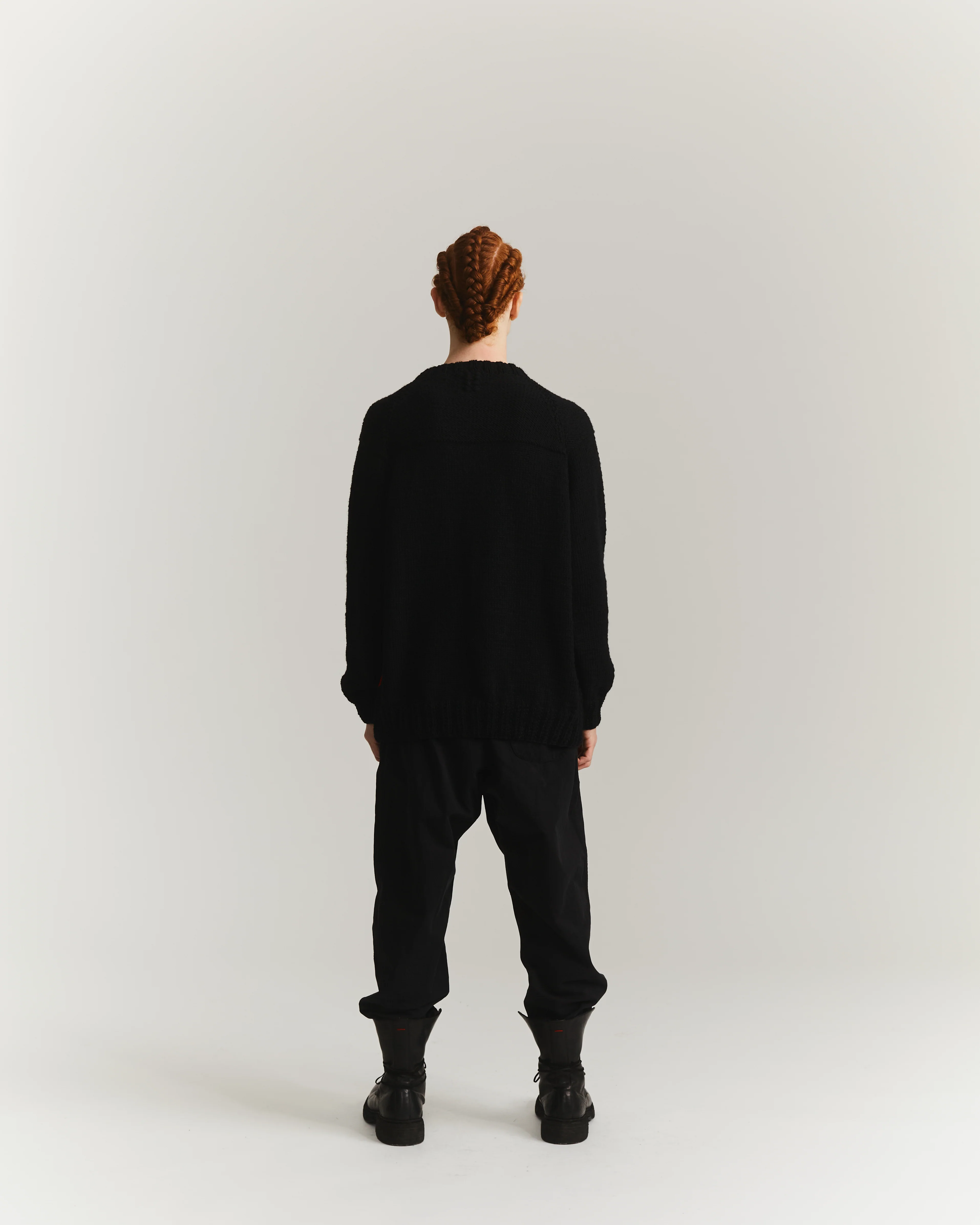 MIX STITCH JUMPER - WOOLY - BLACK - Image 7