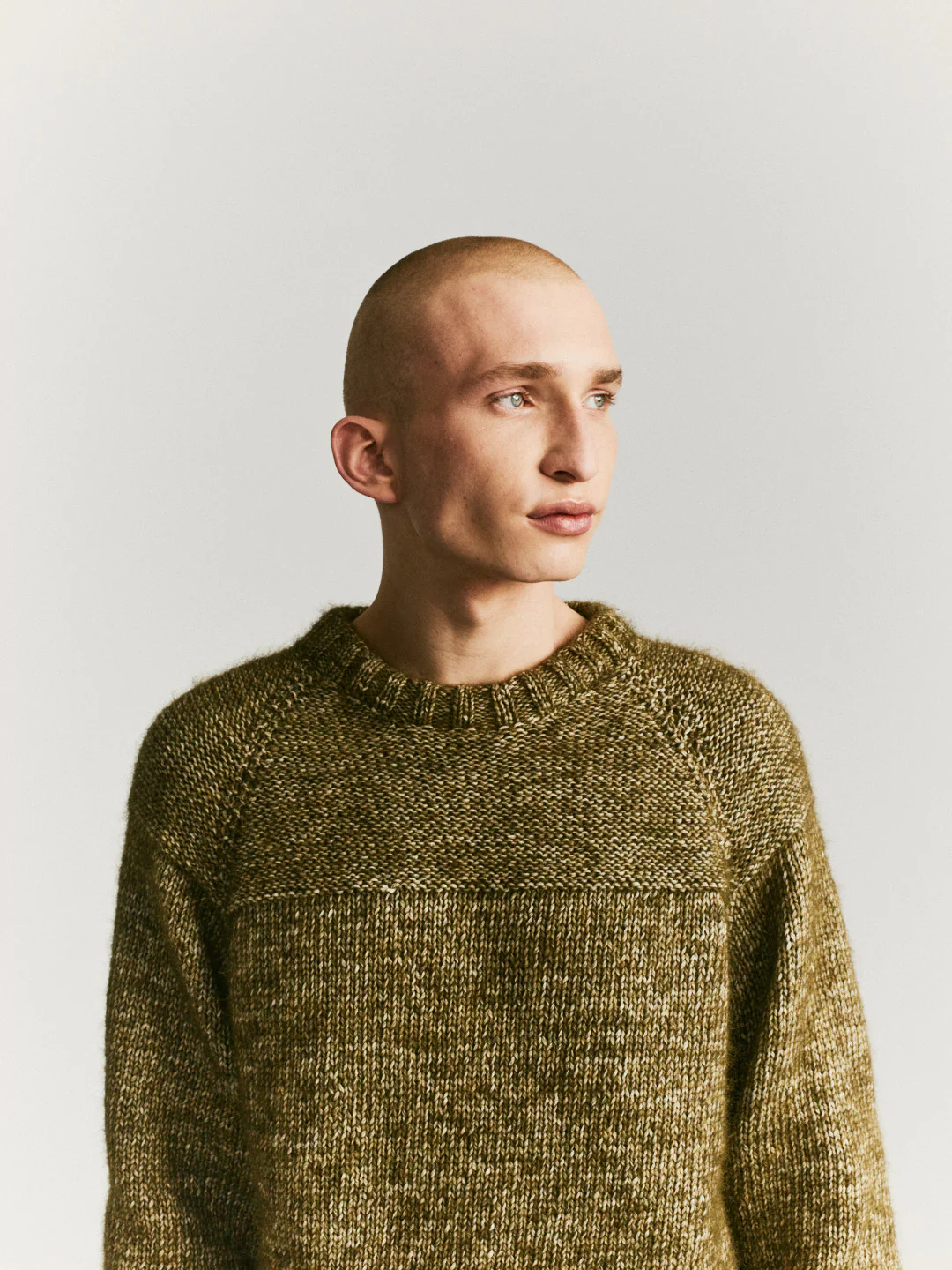 MIX STITCH JUMPER - ALPACOT - KHAKI - Image 7