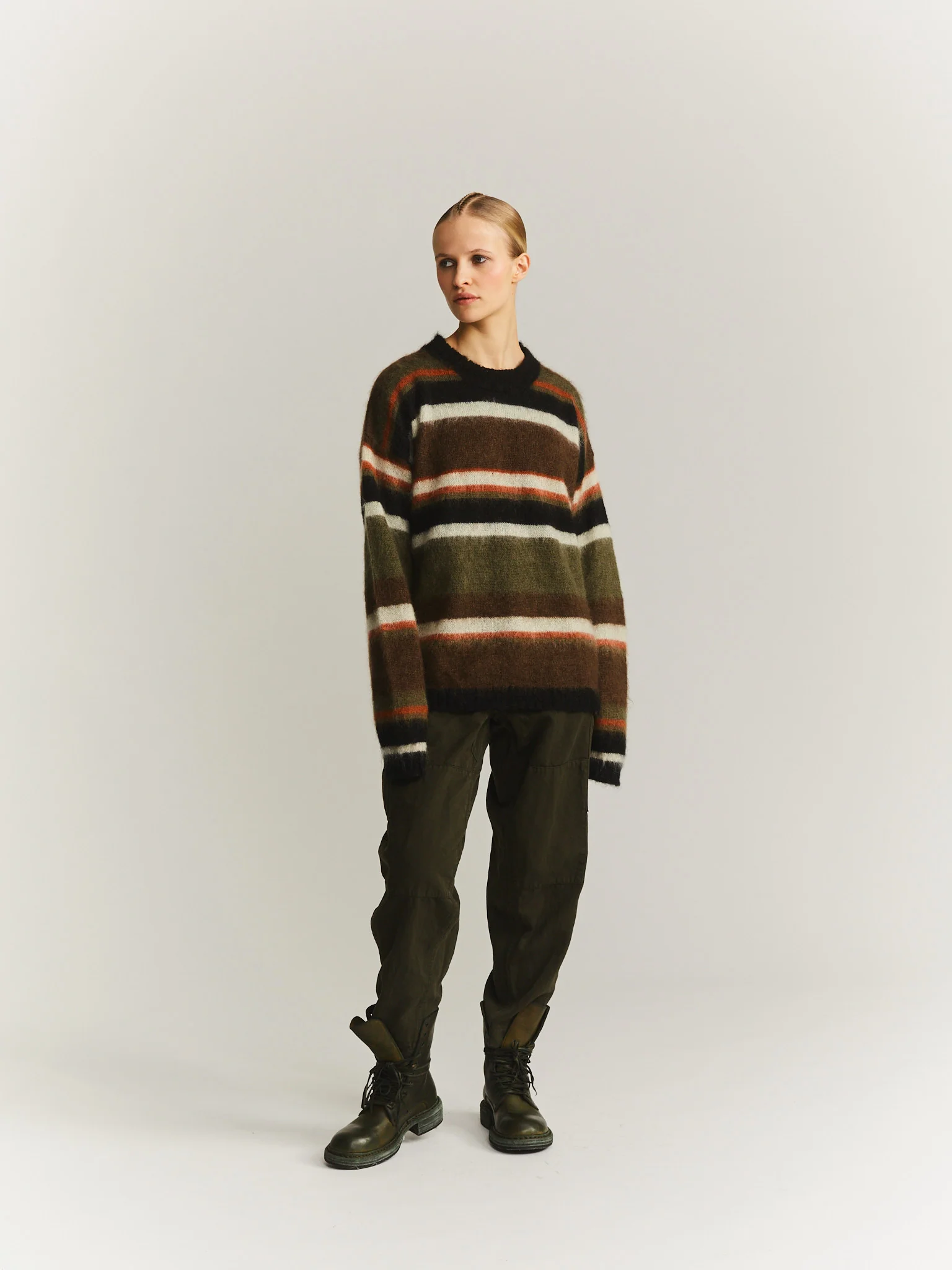 STRIPE MOHSIL JUMPER - MOSIL - KHAKI - Image 4