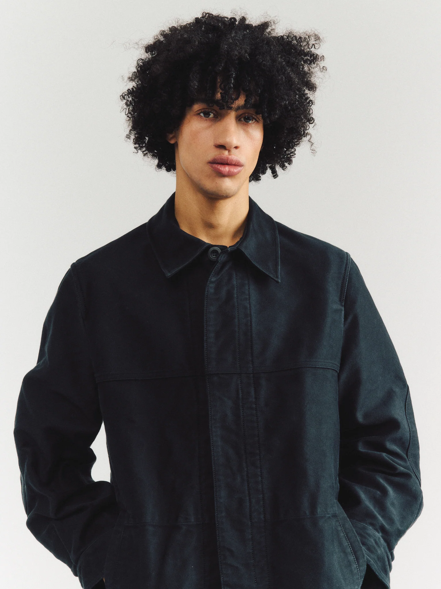 MORU JACKET - FAILLE - BLACK - Image 5