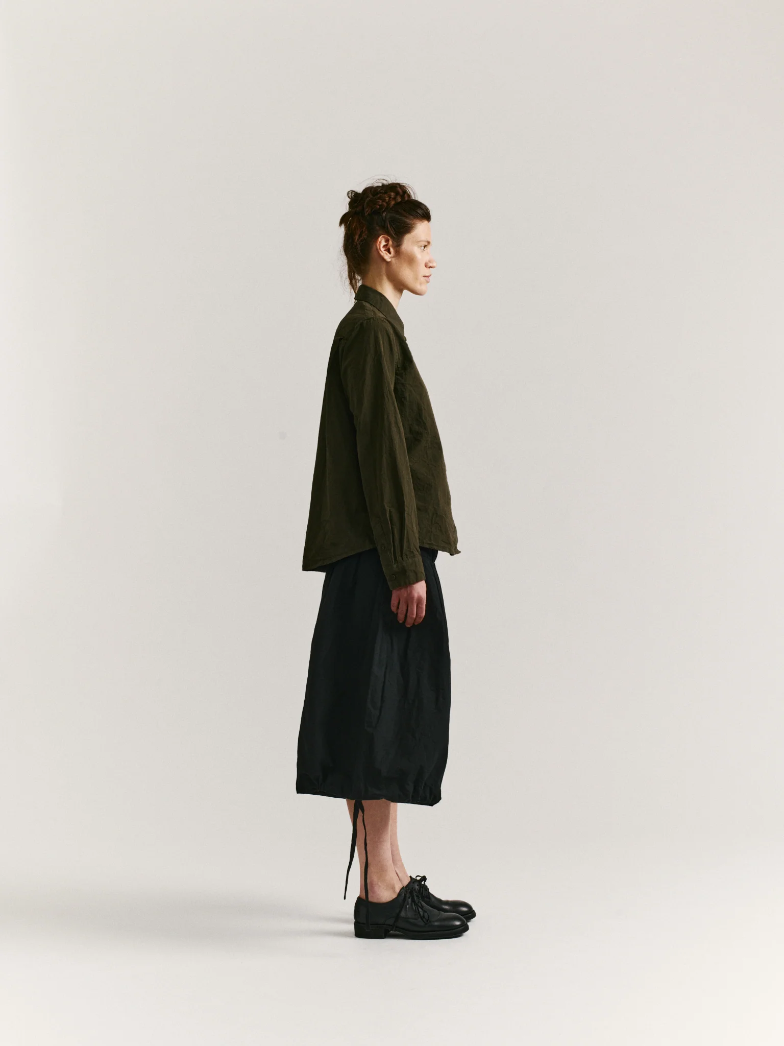 CHLOE SHIRT - PAPER COT - KHAKI - Image 3