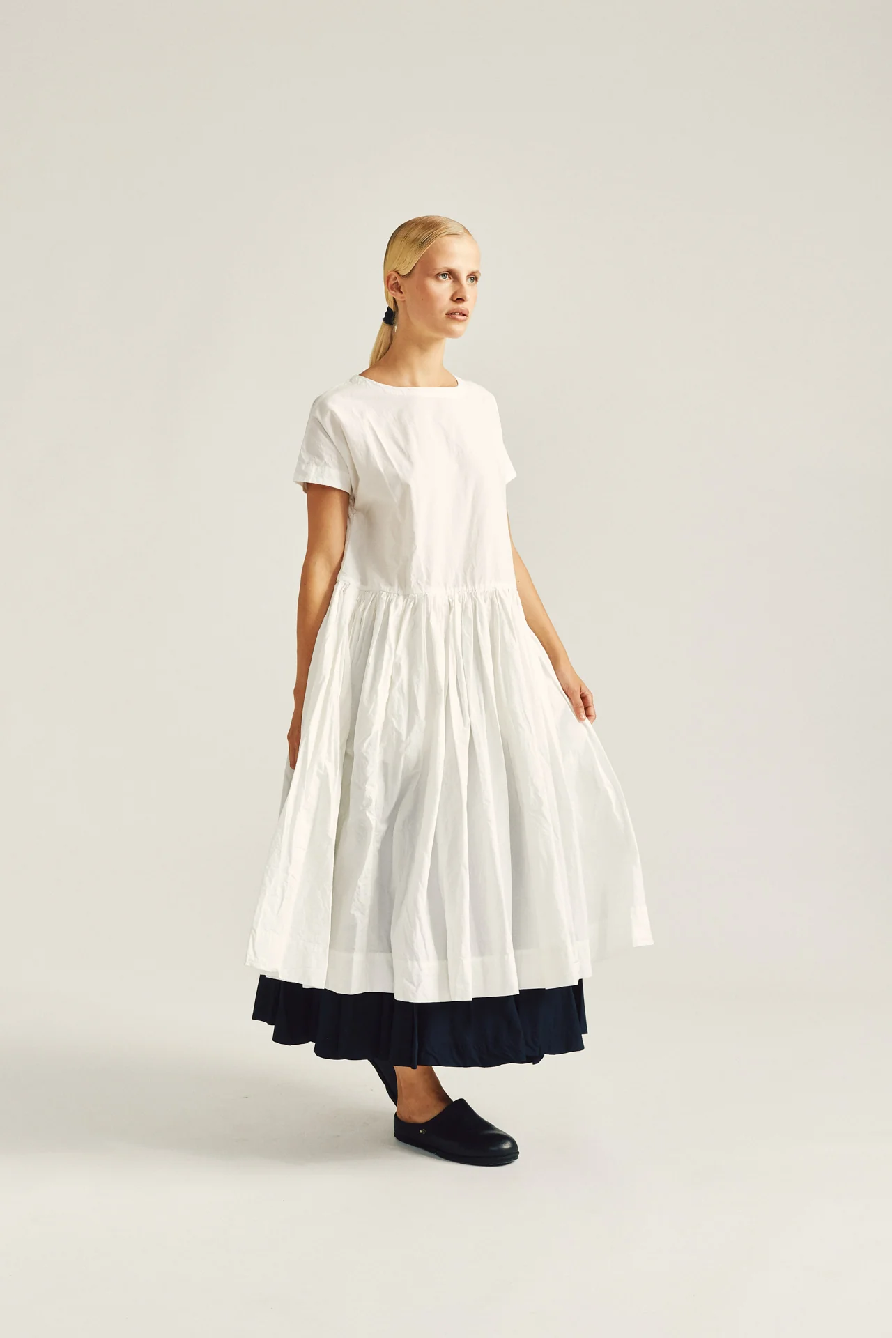 PASHA ROUCH DRESS - PAPER - WHITE - Image 3
