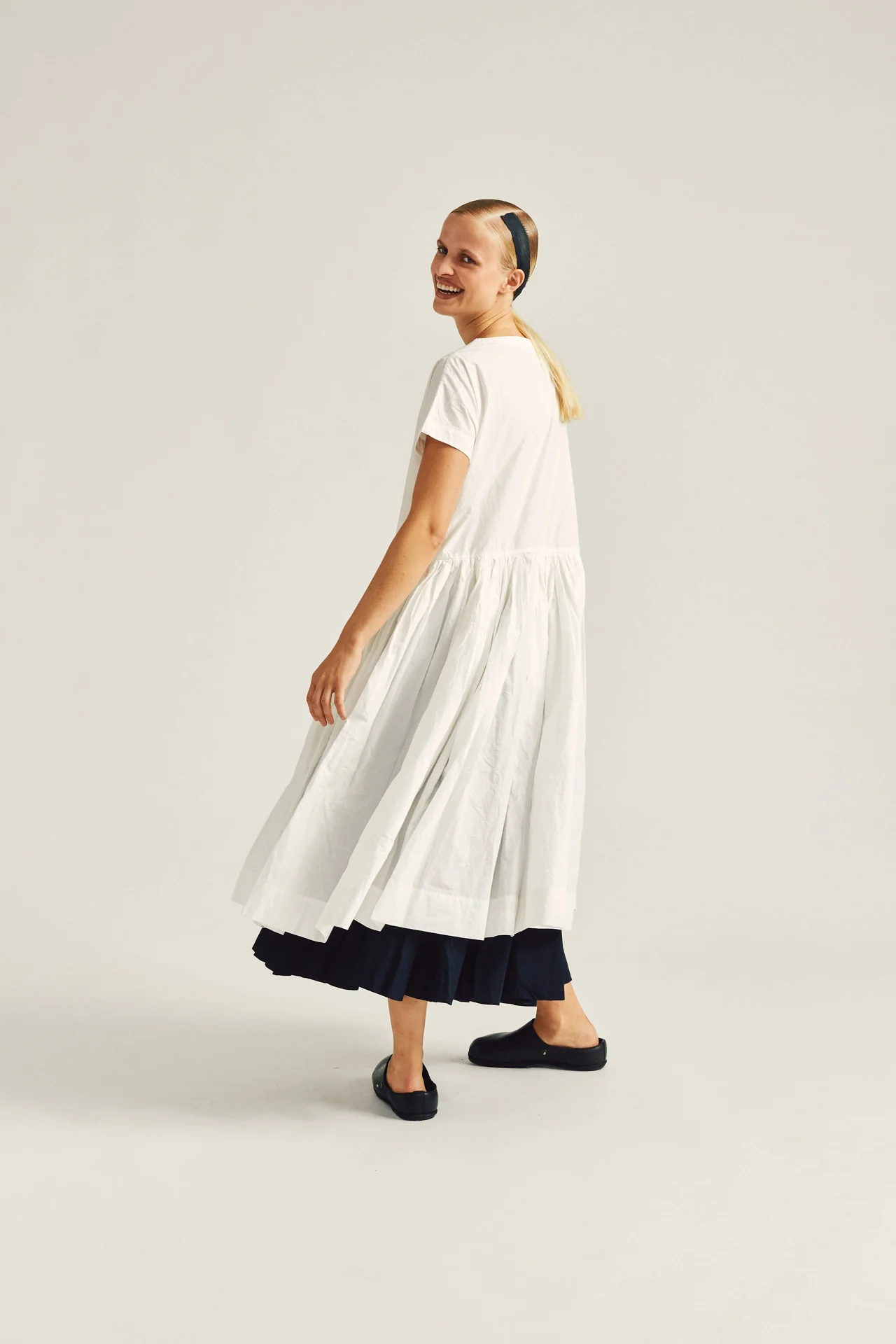 PASHA ROUCH DRESS - PAPER - WHITE - Image 4