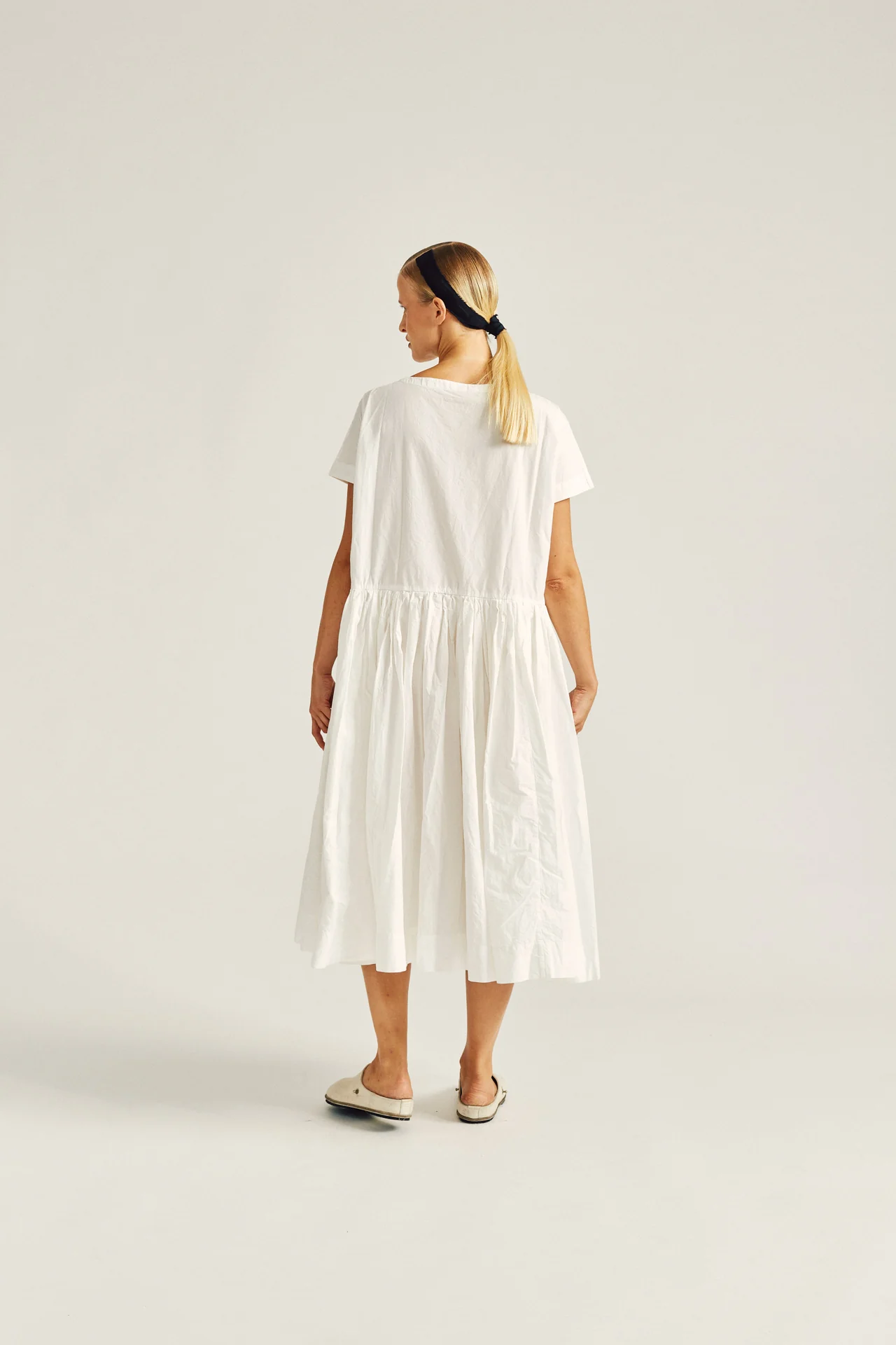 PASHA ROUCH DRESS - PAPER - WHITE - Image 5