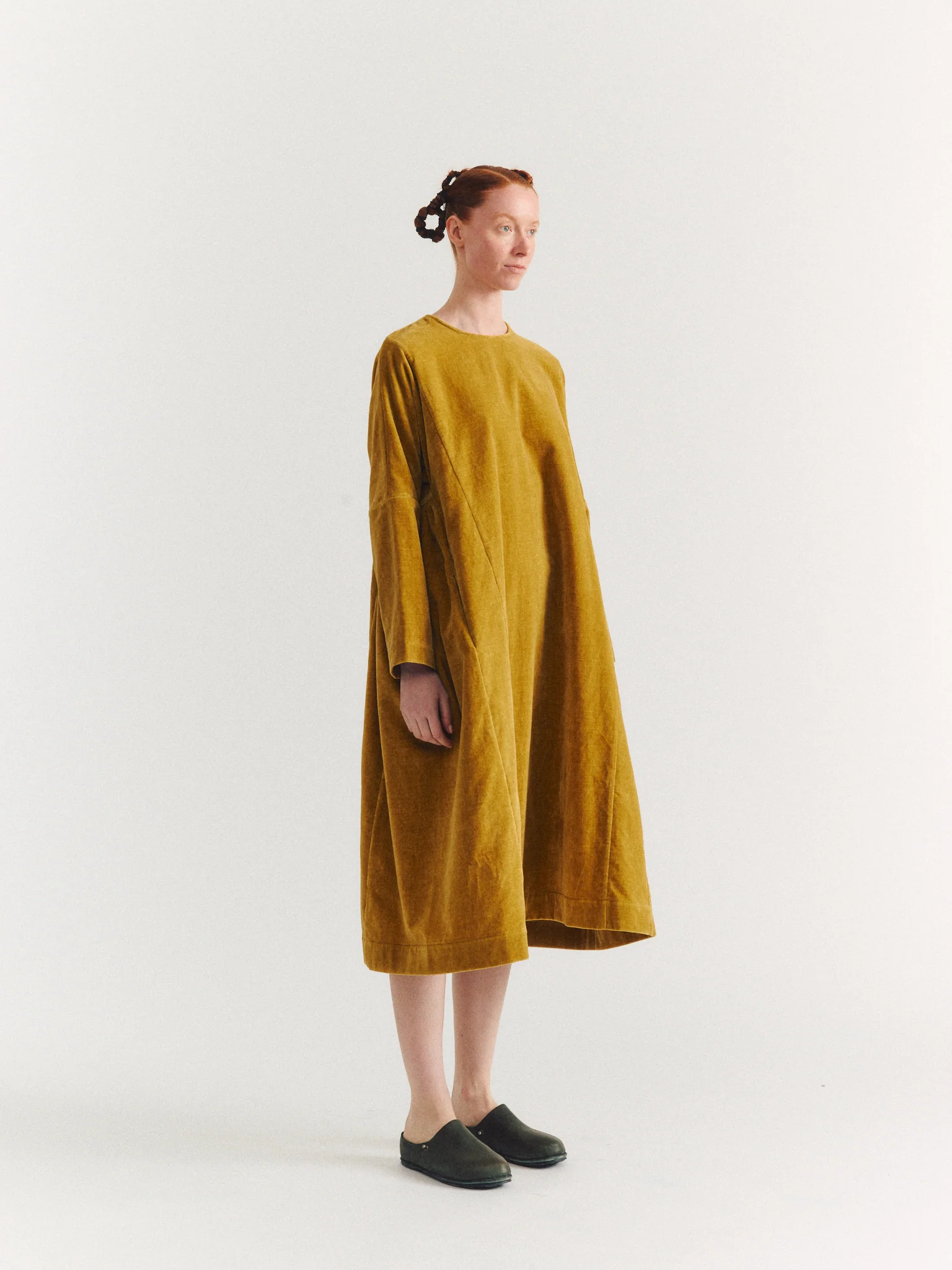 PYJ ROUCH DRESS - L VELVET - OCRA - Image 3