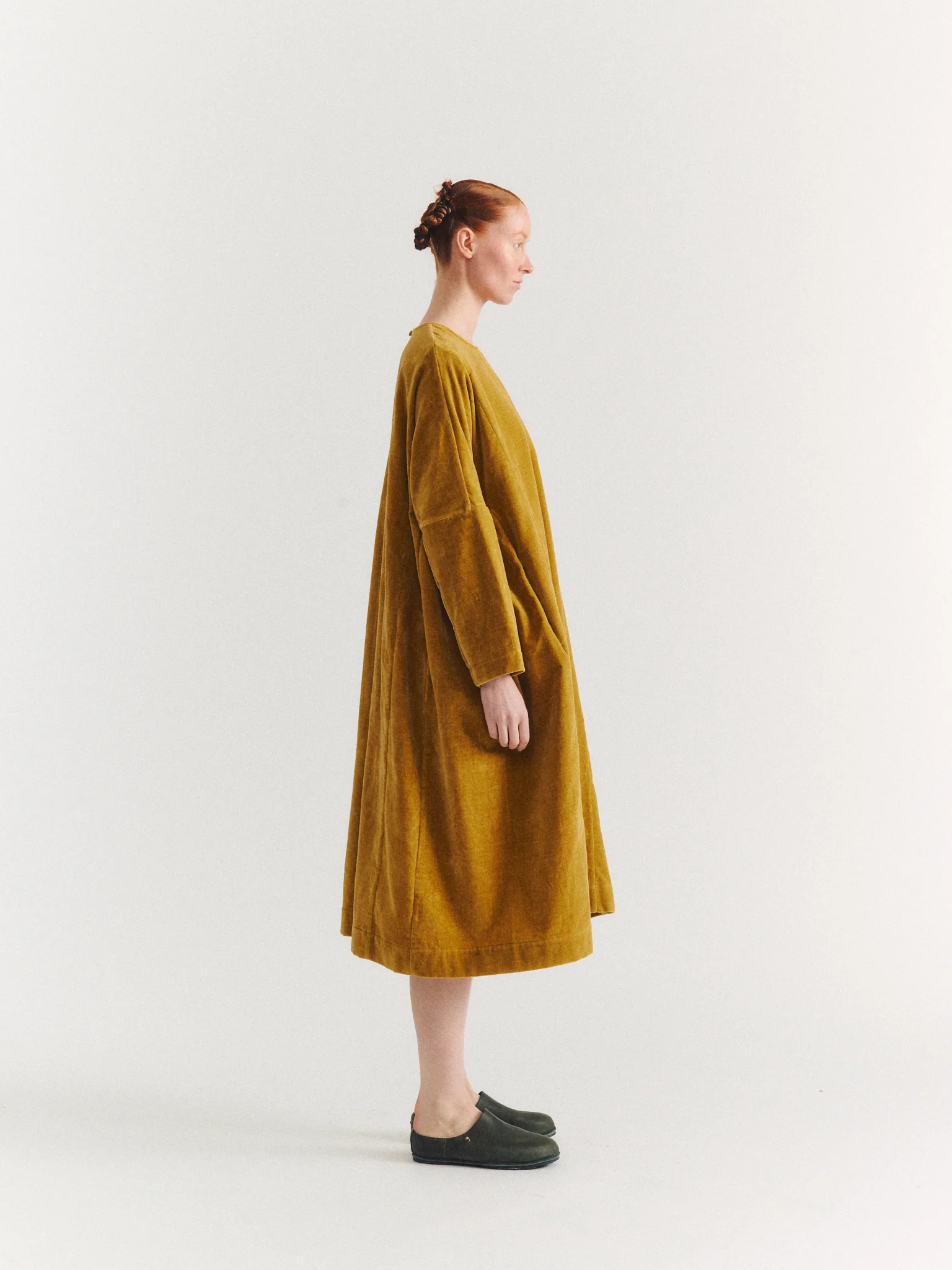 PYJ ROUCH DRESS - L VELVET - OCRA - Image 4