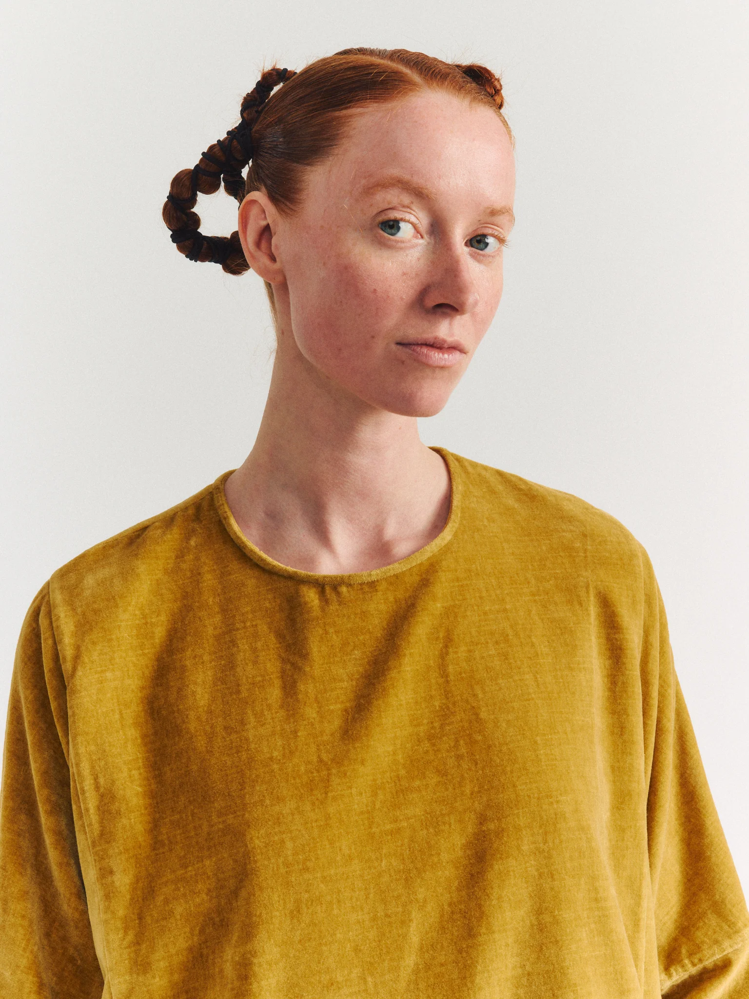 PYJ ROUCH DRESS - L VELVET - OCRA - Image 6