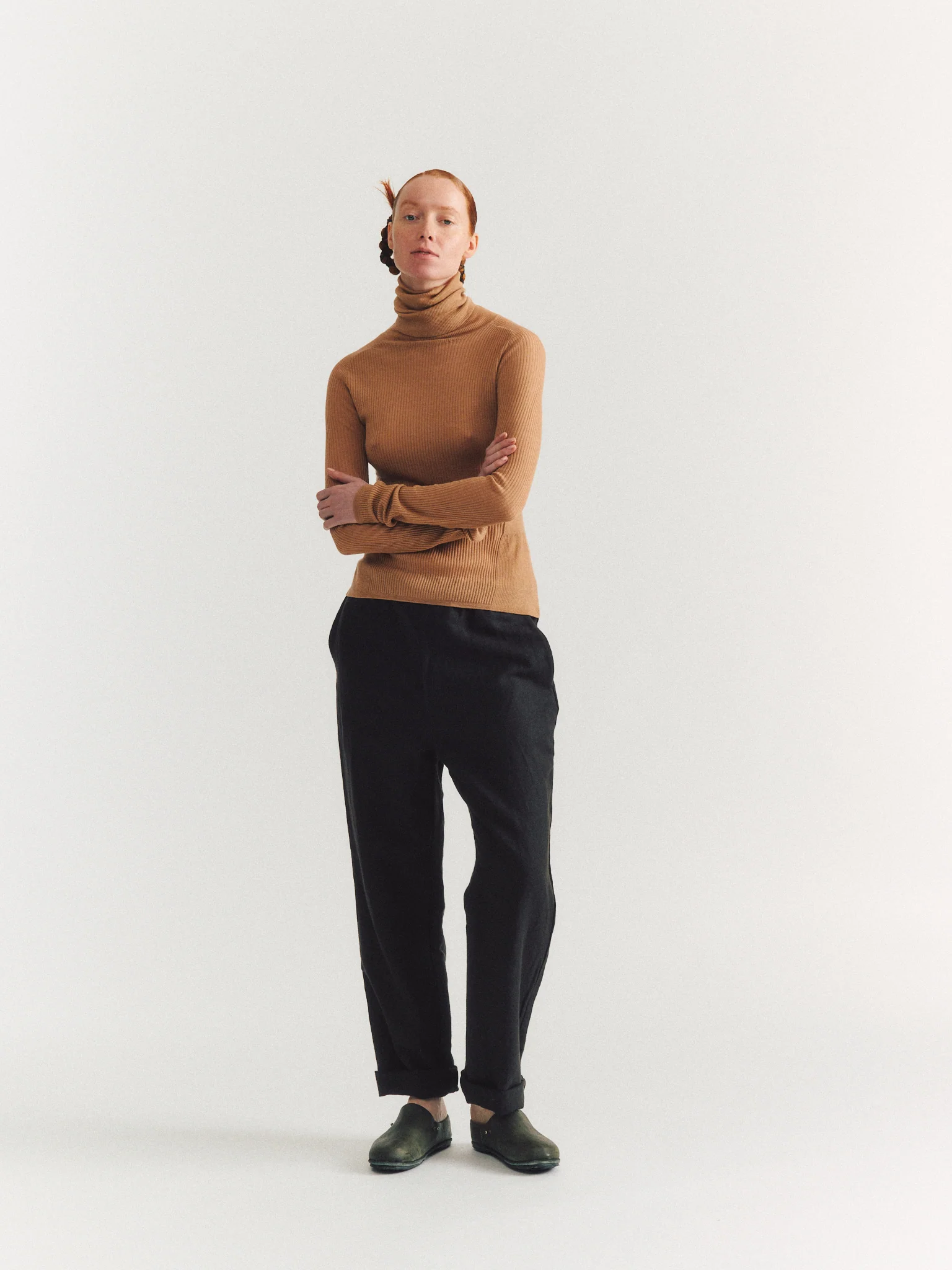 RIB TURTLENECK - RIB LIGHT WOOL 1 - BEIGE - Image 3