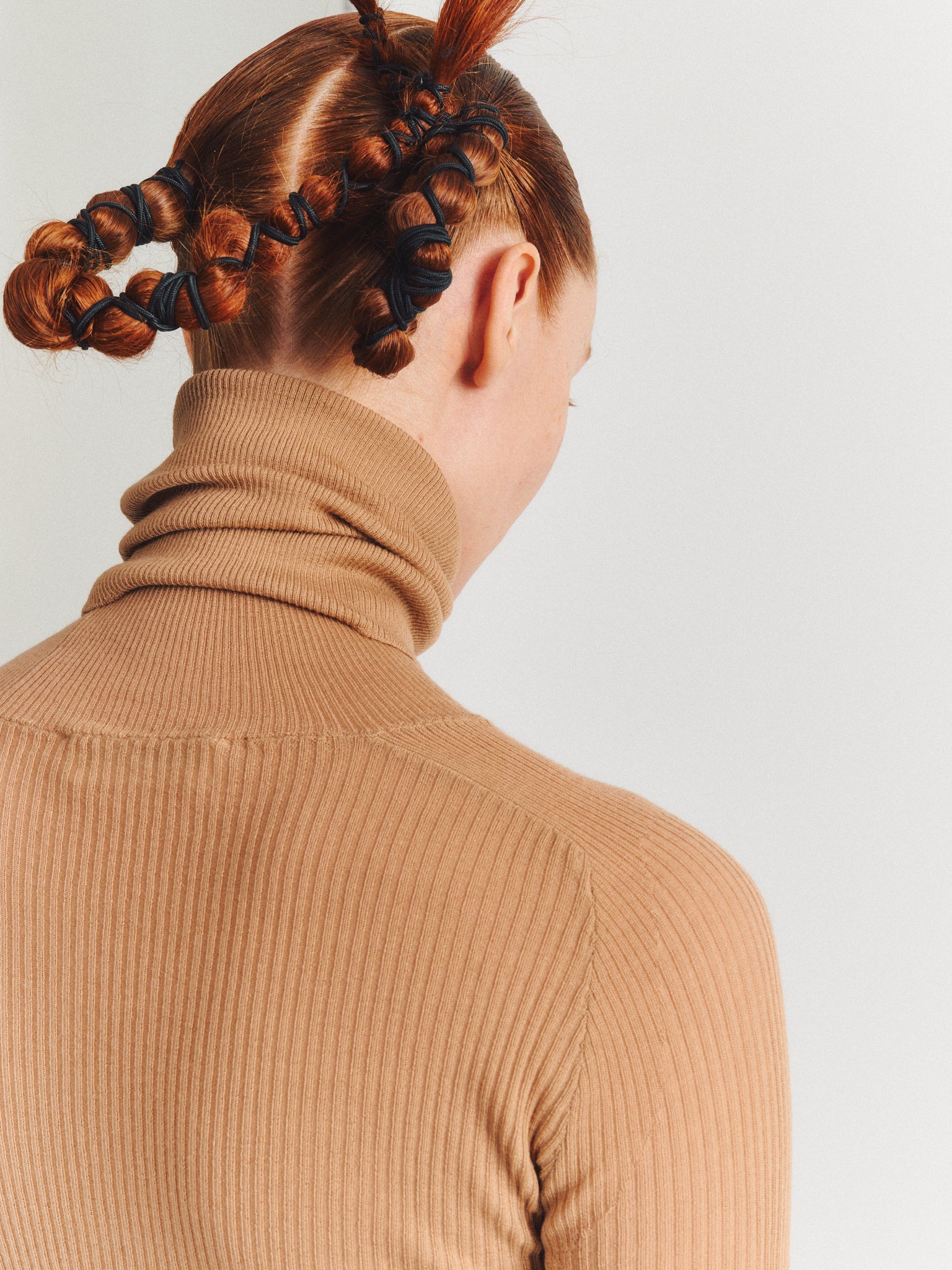 RIB TURTLENECK - RIB LIGHT WOOL 1 - BEIGE - Image 4