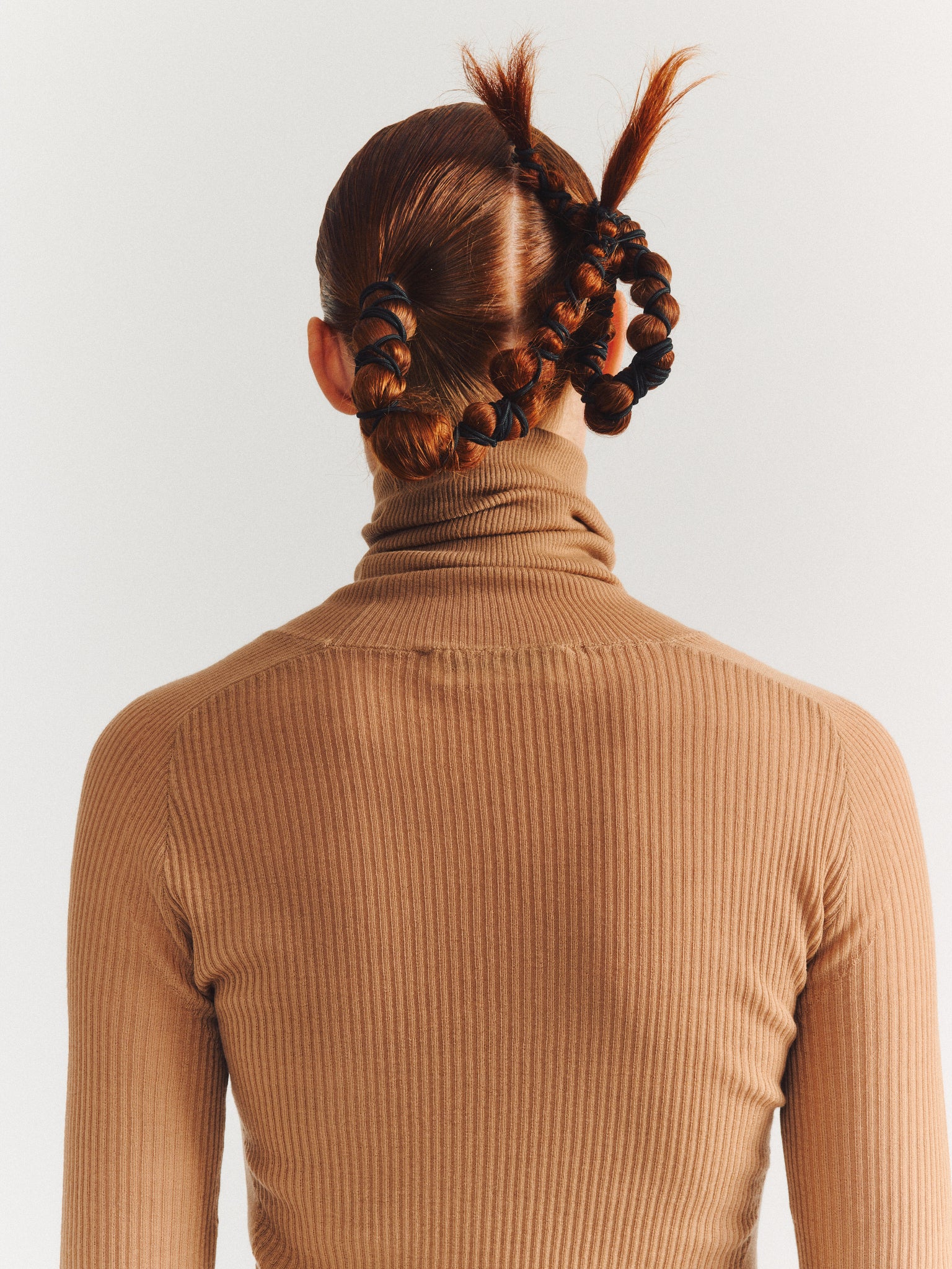 RIB TURTLENECK - RIB LIGHT WOOL 1 - BEIGE - Image 5