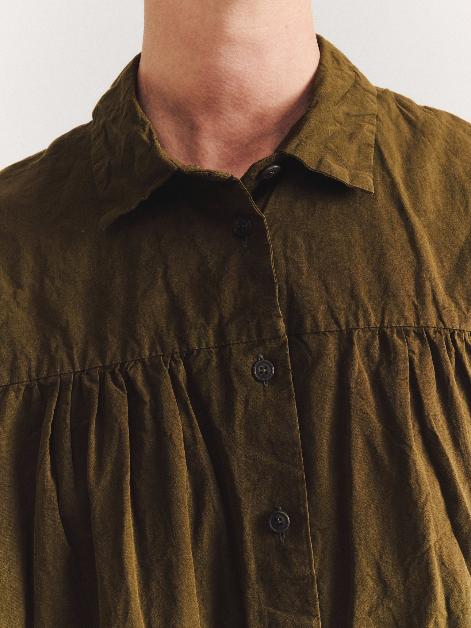 SQUARE LONG SLEEVE DRESS - PAPER COT - GREEN LAKE - Image 4