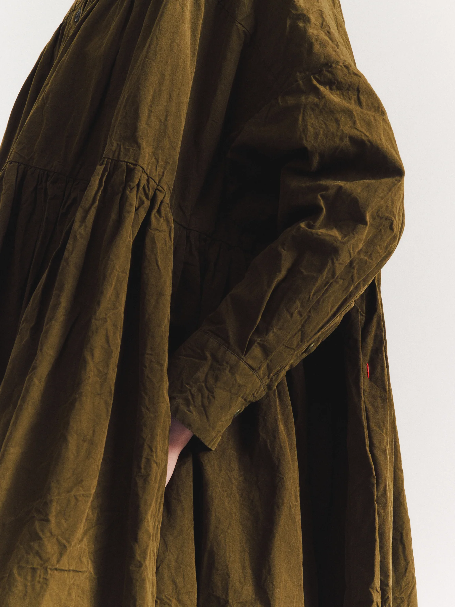 SQUARE LONG SLEEVE DRESS - PAPER COT - GREEN LAKE - Image 5