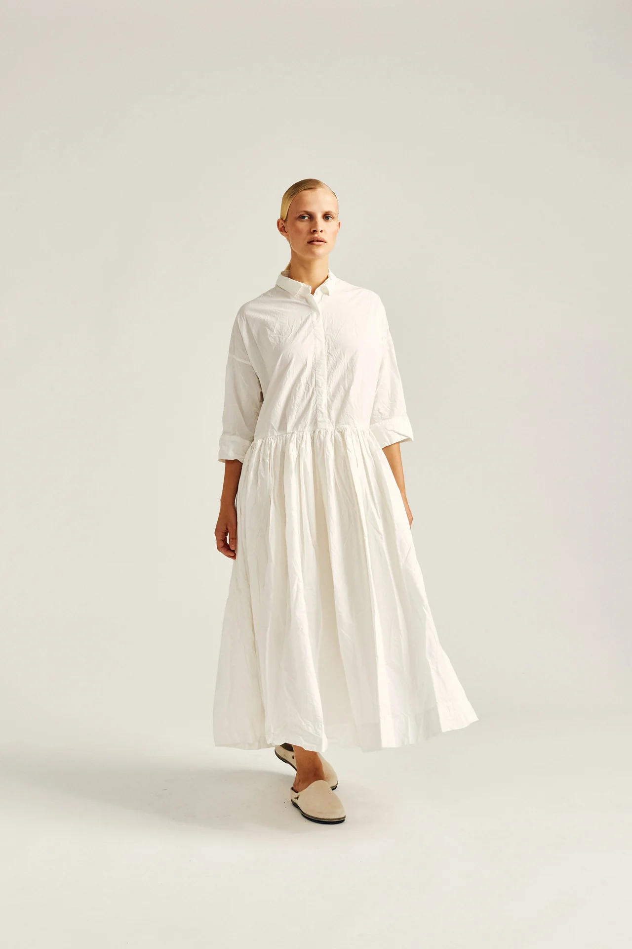 STEPHANIE DRESS - PAPER - WHITE - Image 3