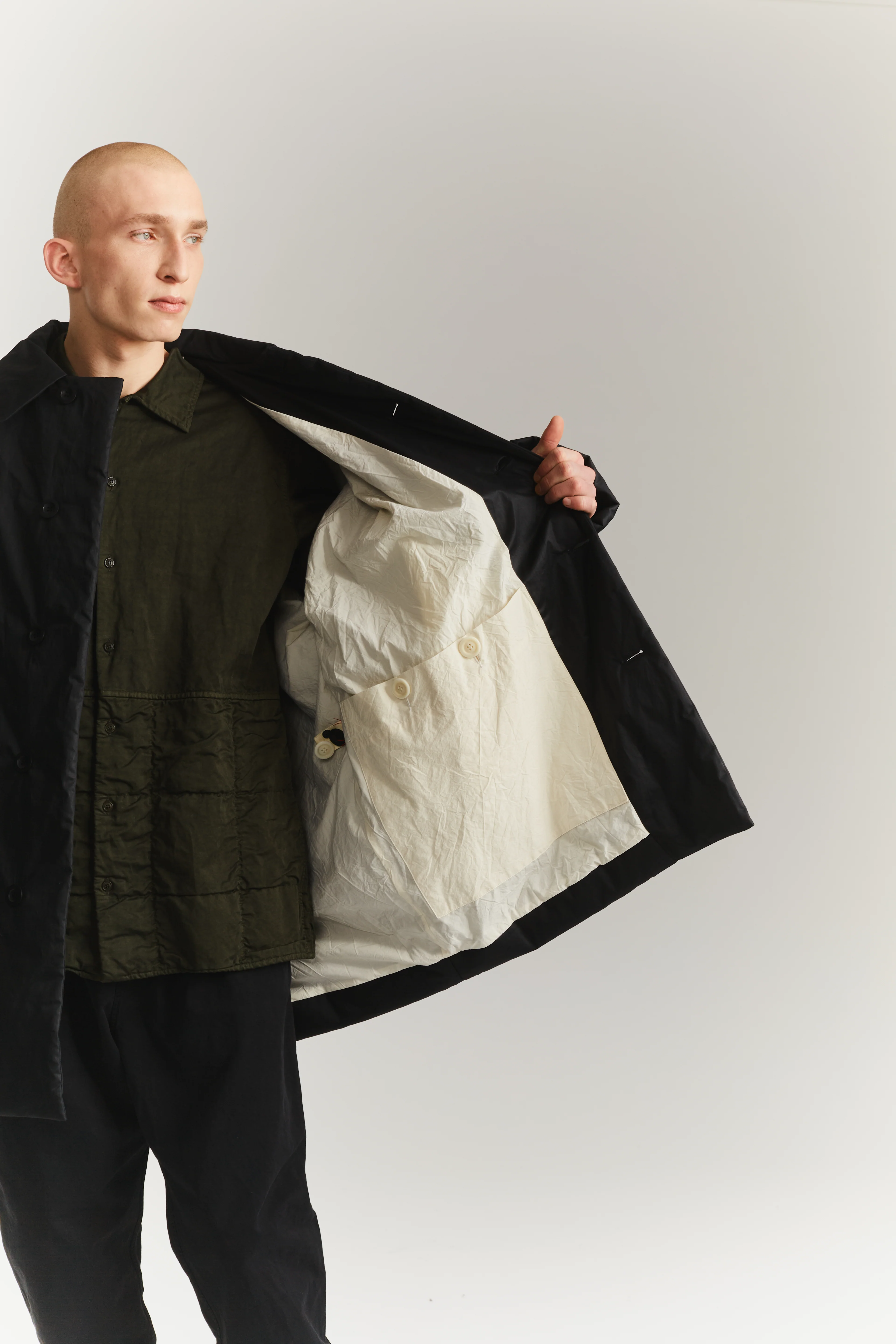 TRIANGLE COAT - LACQED - BLACK - Image 6