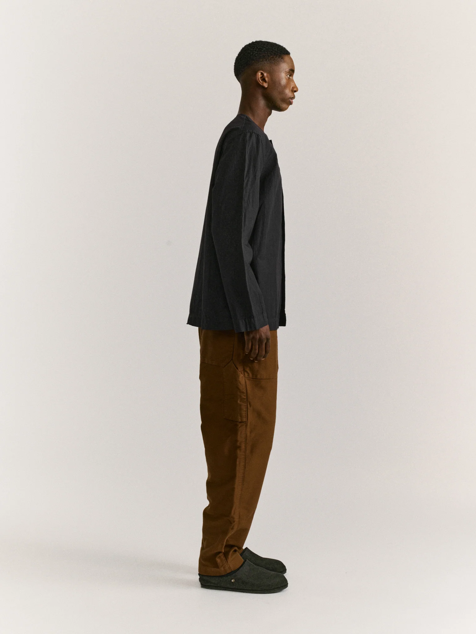 VERGER SHIRT - LIN COT - BLACK - Image 3