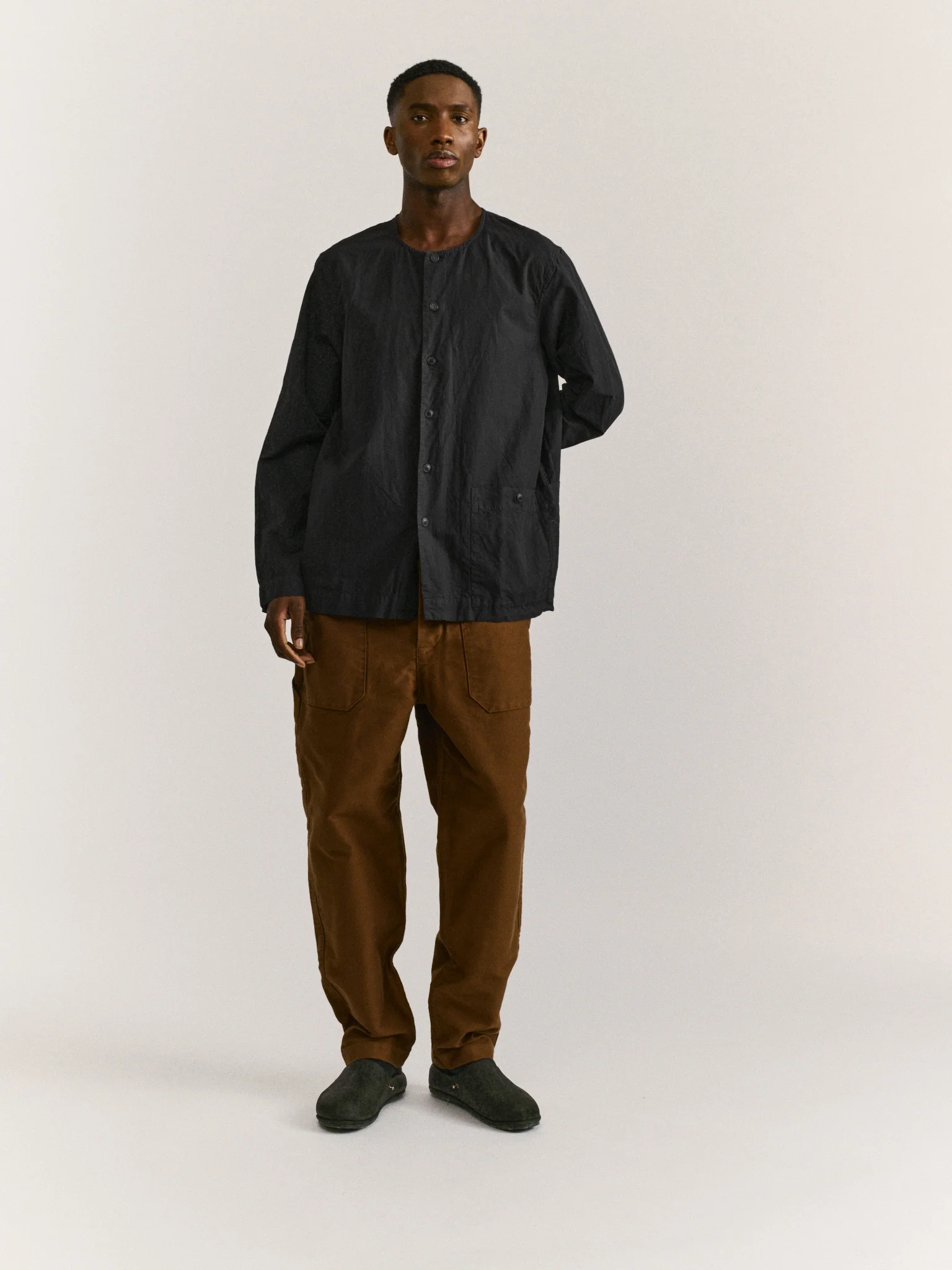VERGER SHIRT - LIN COT - BLACK - Image 5